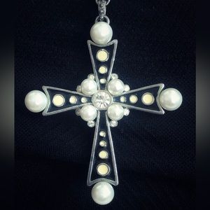 Guess Cross Necklace Opera Necklace